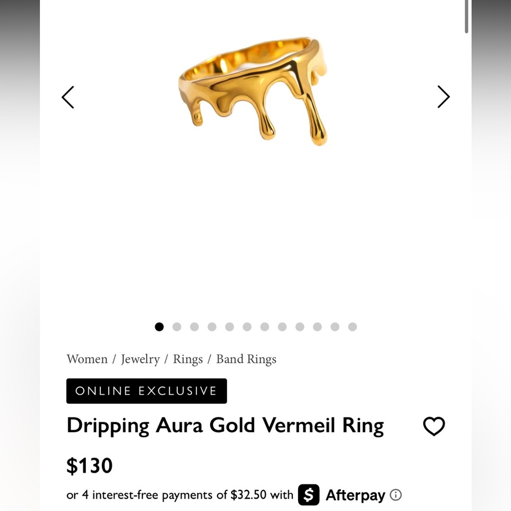 Drip Collection Gold and Silver Rings - Picture 4 of 5